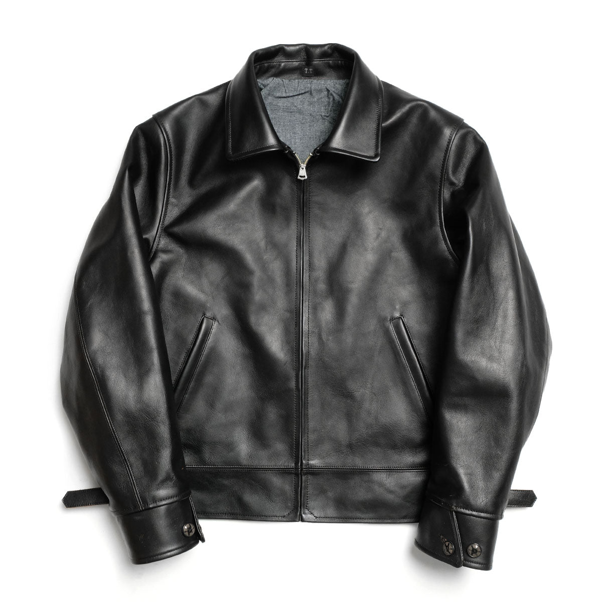 25ss Theory ソフトローンギャザーバックジャケット T.T - LOT.802 - COSSACK LEATHER JACKET - BLACK - TTSS26802 – Sun