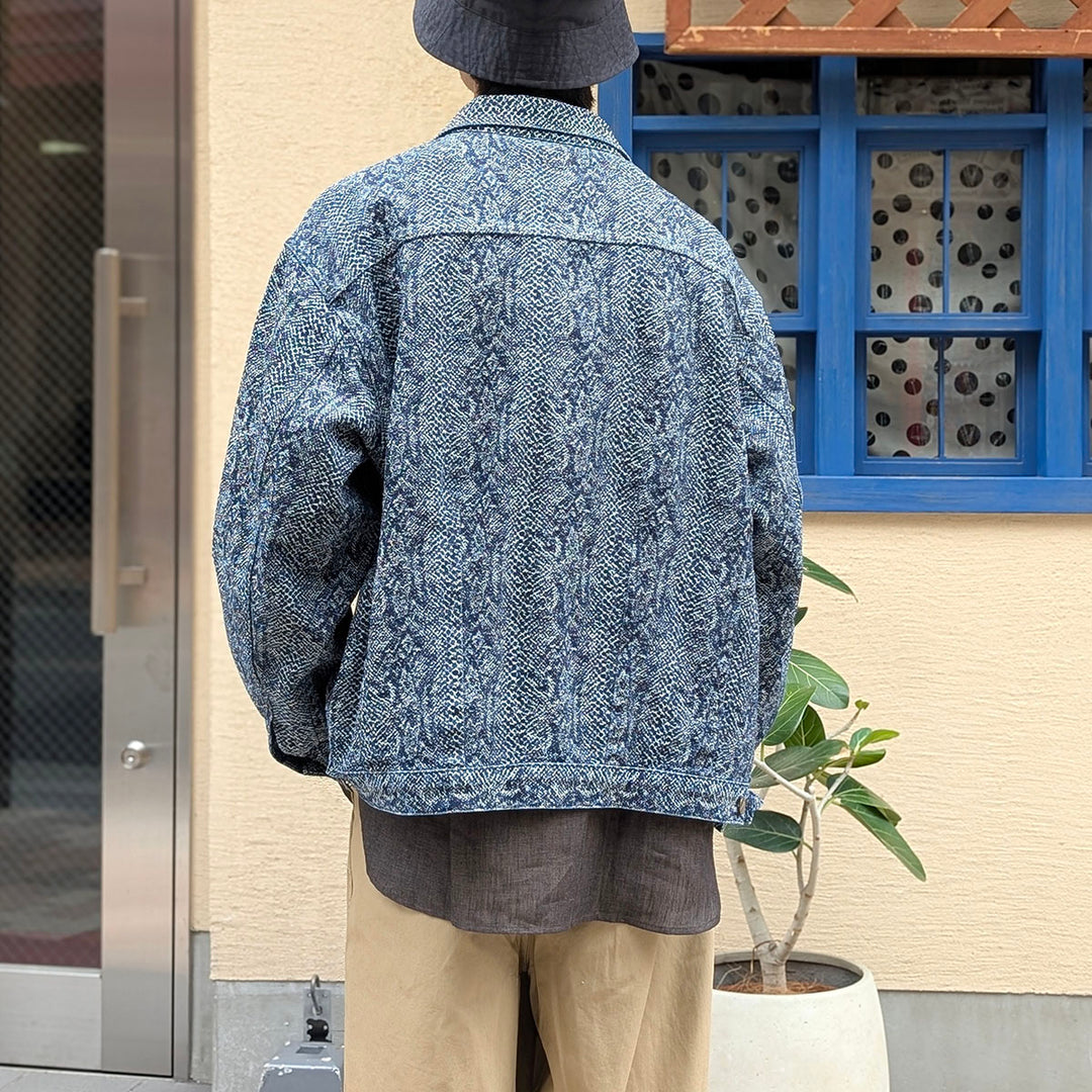 Needles - Darts Bottom Jean Jacket - 13oz Python Jacquard - TY222