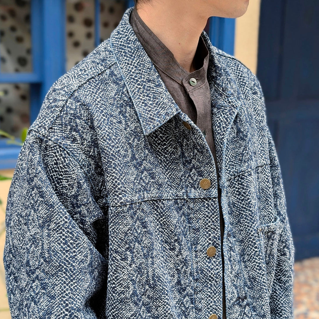 Needles - Darts Bottom Jean Jacket - 13oz Python Jacquard - TY222