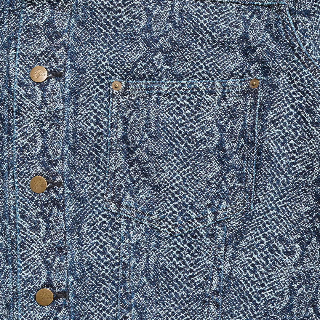 Needles - Darts Bottom Jean Jacket - 13oz Python Jacquard - TY222