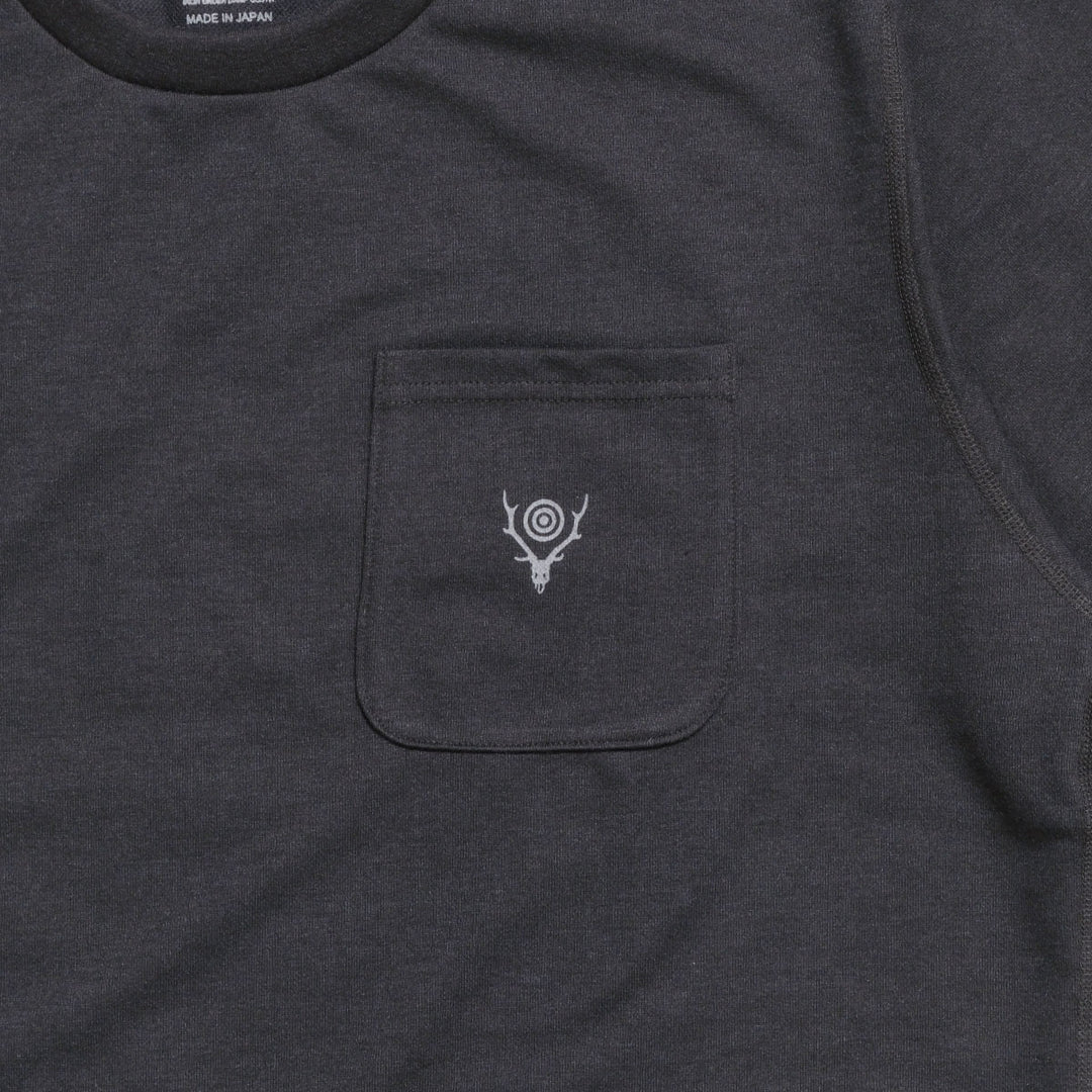 South2 West8 - Long Sleeve Round Pocket Tee - Circle Horn - TY857