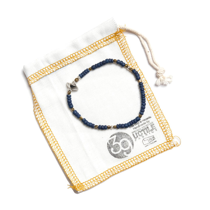 SunKu - Indigo Dye Beads Bracelet - SK-013