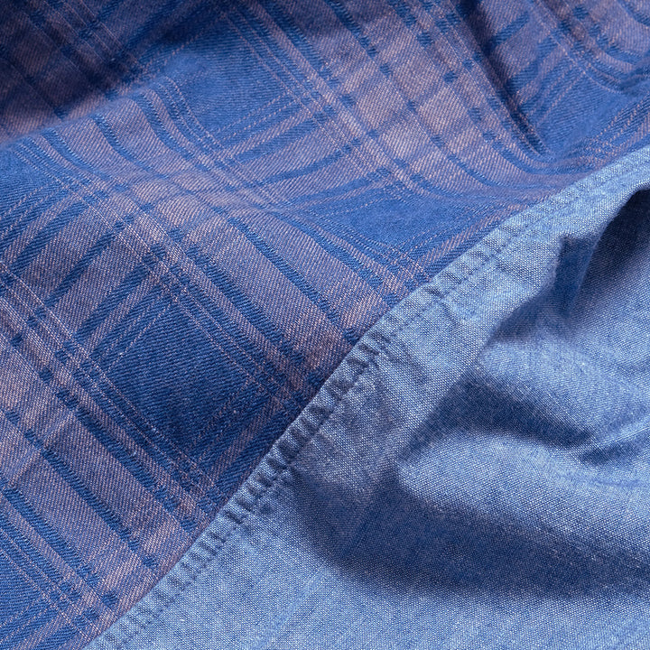 BLUE BLUE - フェードコンビシャツ