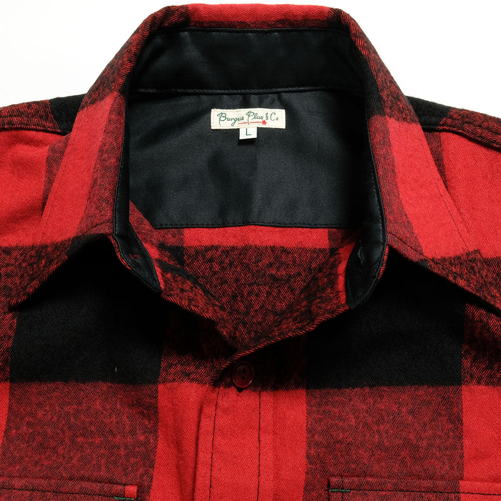 BURGUS PLUS - Wool Block Check Shirt