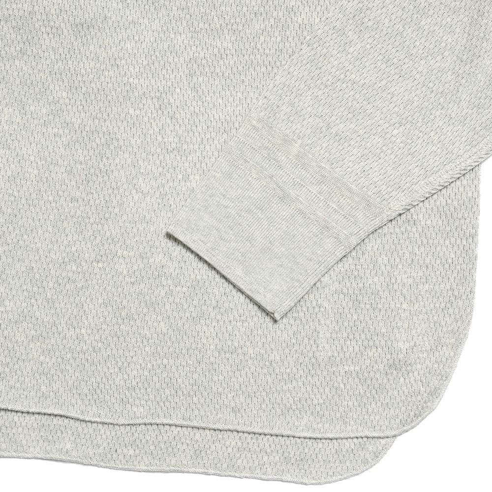 OLD JOE BRAND - HARD TWIST HONEYCOMB WUFFLE CREW-NECK -OATMEAL