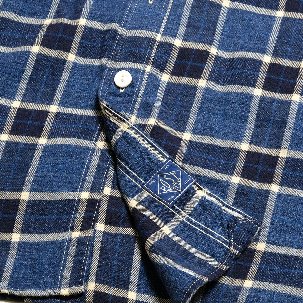 POST O'ALLS - #3216-FP1 The NAVY CUT 2 - cotton flannel plaid - 3216-FP1