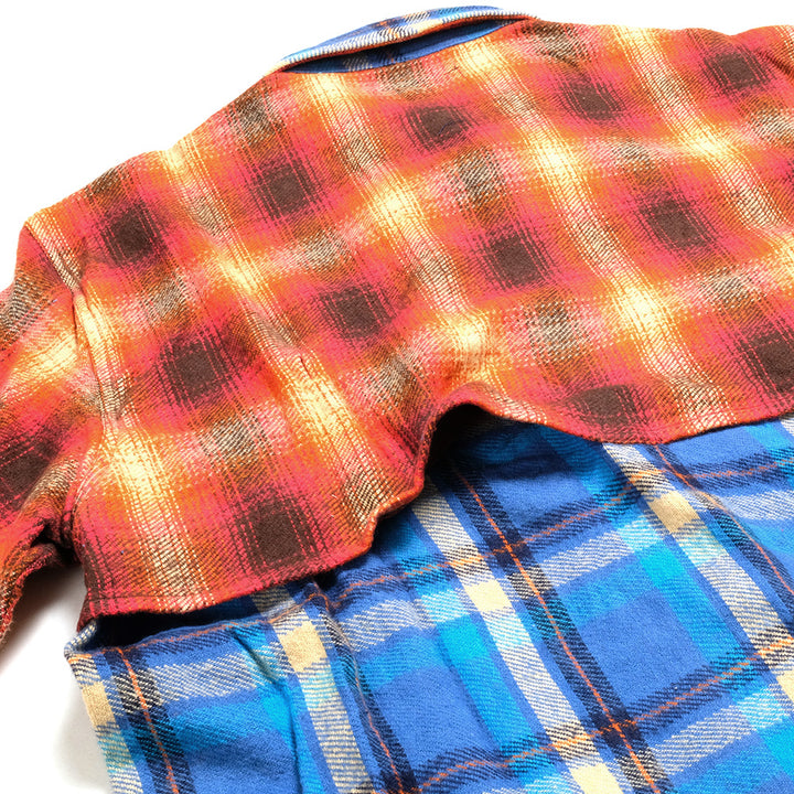 HOLLYWOOD RANCH MARKET - Brushed Homespun Plaid Flannel Remake Shirt Jacket