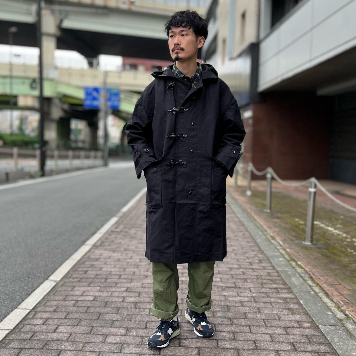 Engineered Garments - Oversized Fireman Duffle Coat - Cotton Double Cloth -  LN208