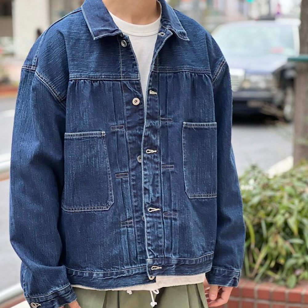 素敵な 新品 JACKET DENIM ボーダークラシックSTEINBECK 23ss Gジャン