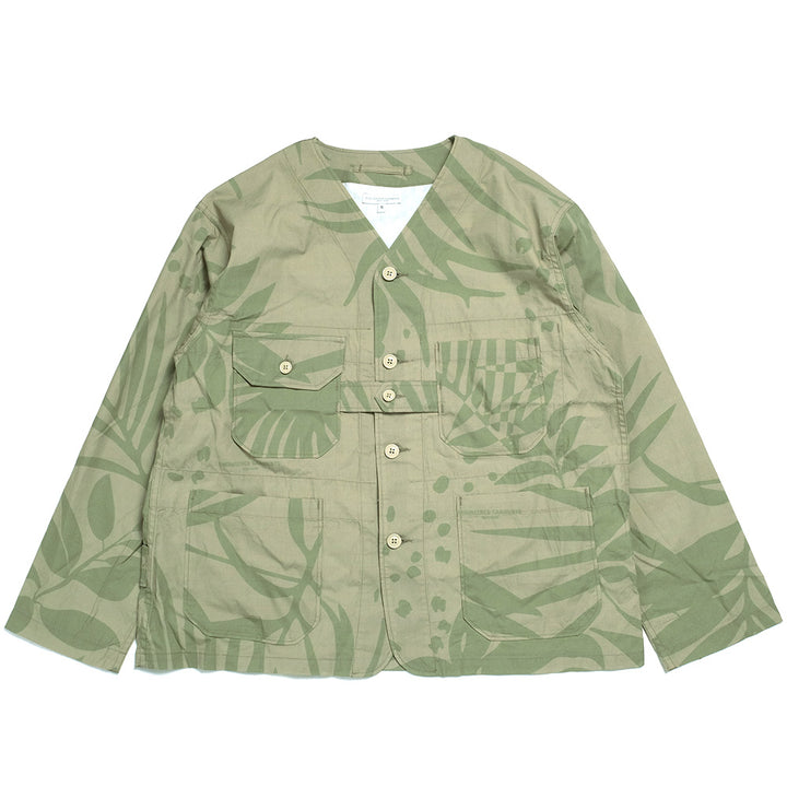 Engineered Garments - Cardigan Jacket - Leaf Print Cotton Poplin