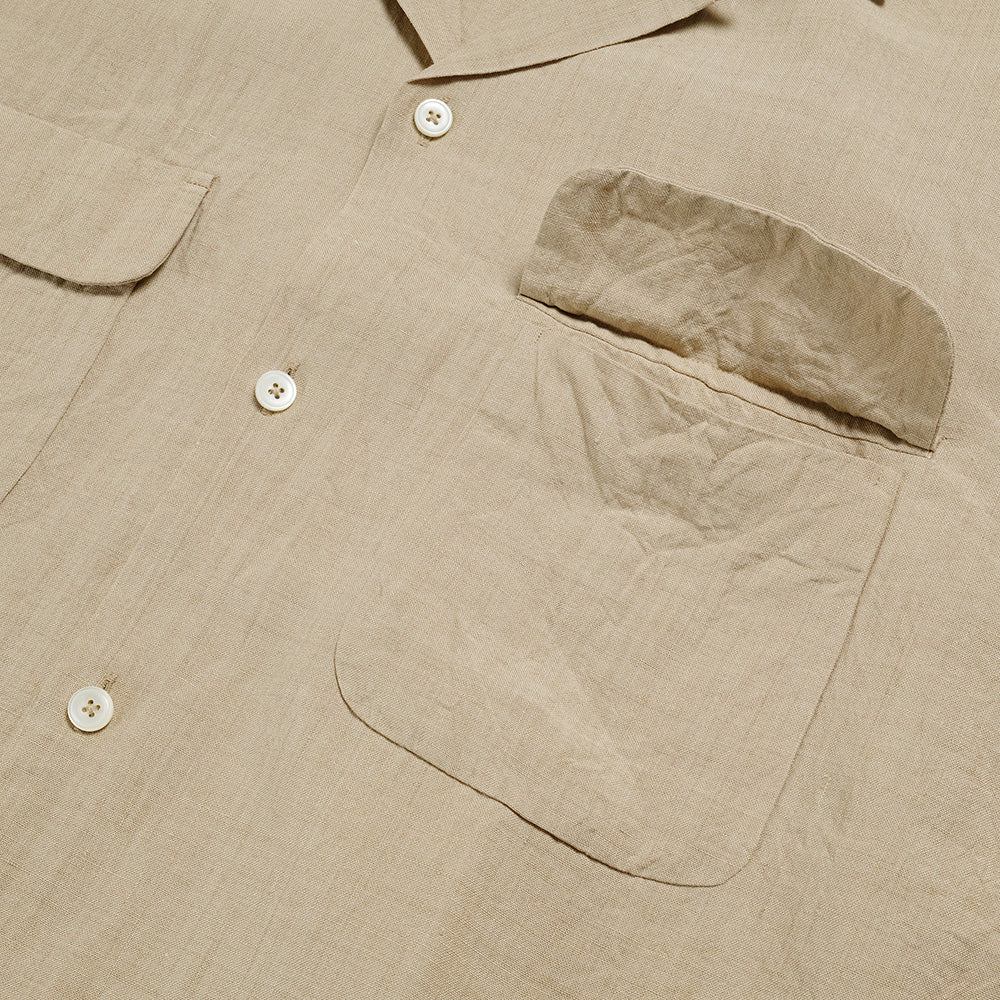 KAPTAIN SUNSHINE - Linen Silk Open Collar Shirt - KS23SSH01 – Sun