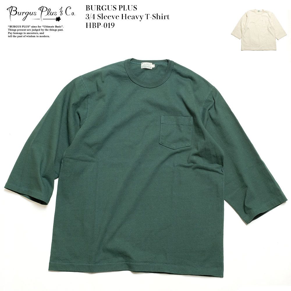 BURGUS PLUS - 3/4 Sleeve Heavy T-Shirt - HBP-019