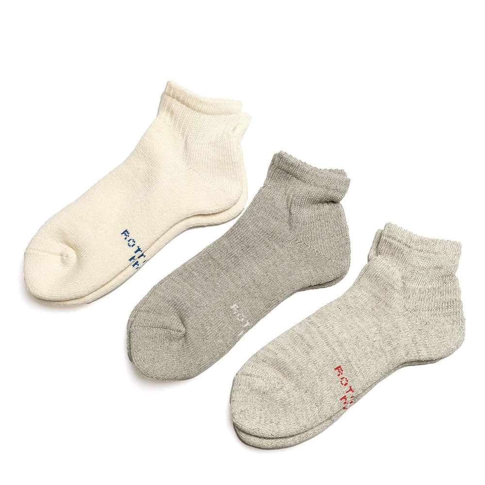 RoToTo - ORGANIC DAILY 3 PACK ANKLE SOCKS - R1371-212