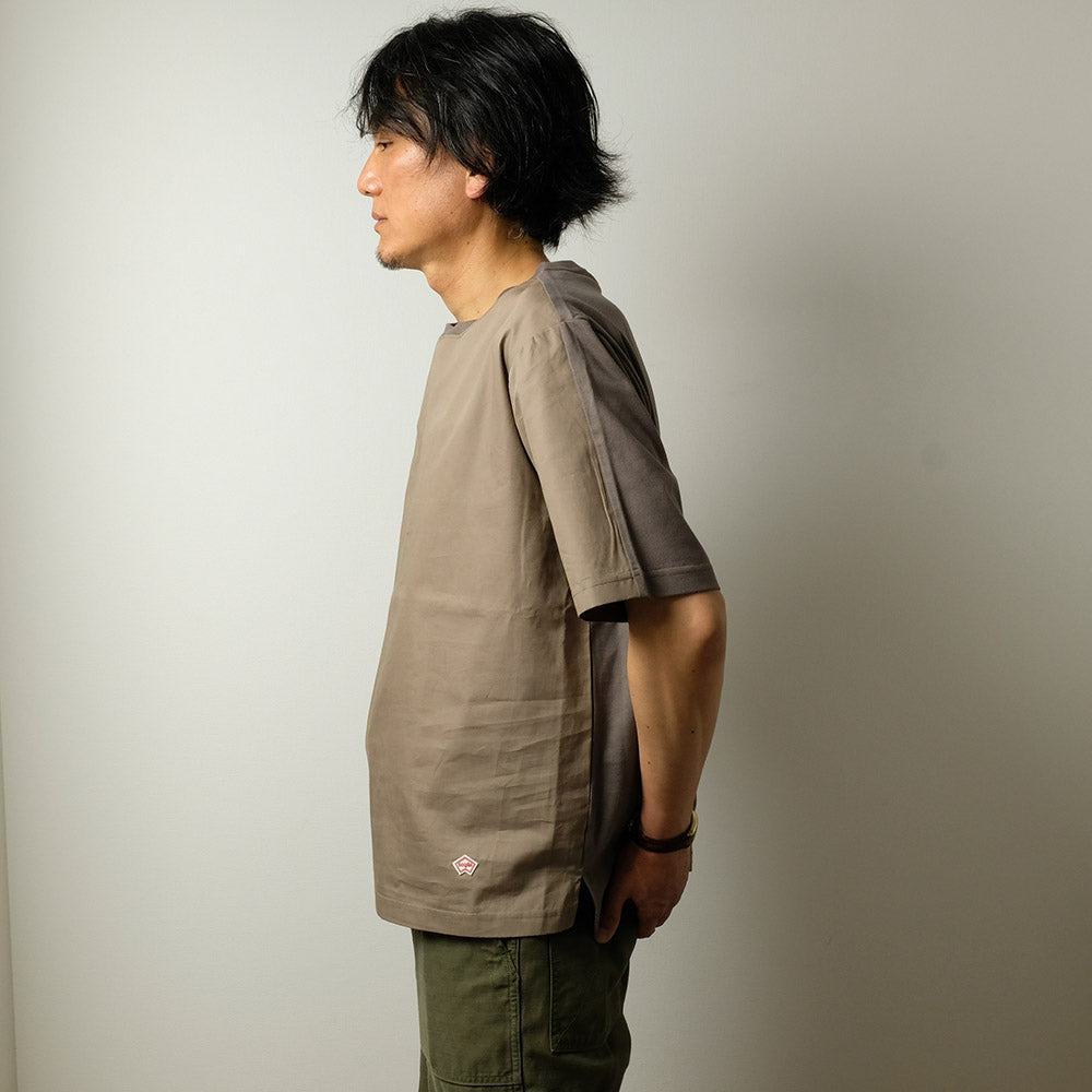 Soglia - ブロード × 天竺 コンビTシャツ
